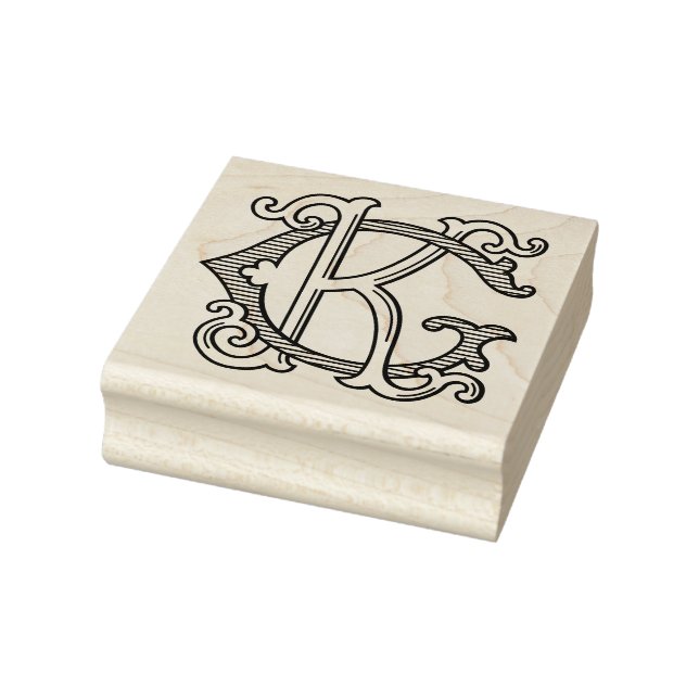 GK Monogram KG Monogram Rubber Ink Stamp (Stamp)