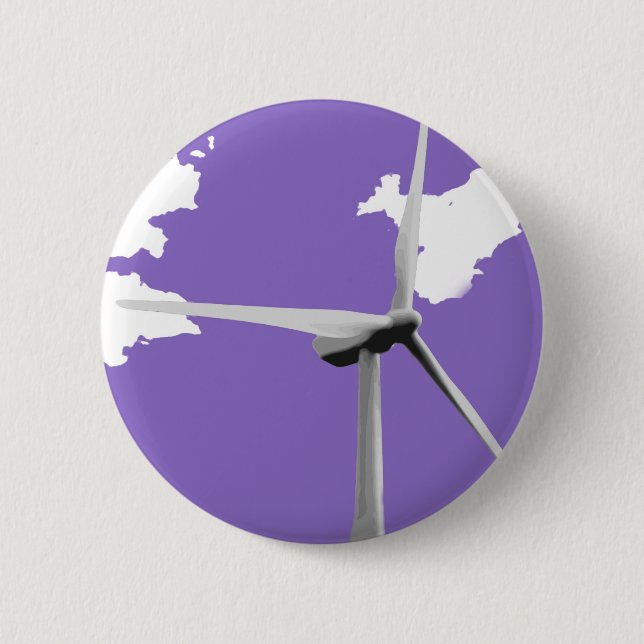 GKWF purple 6 Cm Round Badge (Front)