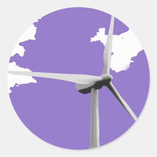 GKWF purple Classic Round Sticker (Front)