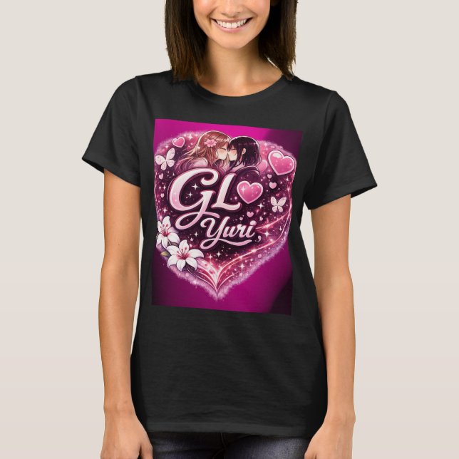 GL Yuri | Girls’ Love Anime Aesthetic Design T-Shirt (Front)