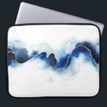 Glacial Break Laptop Sleeve<br><div class="desc">Glacial Break III by Grace Popp. Thick,  vibrant blue line done in deep blue tones against a constrasting white background.</div>