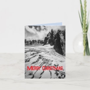 Glacial Crevasse Mont Blanc, France Christmas Card