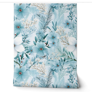 Glacial Garden Winter Botanical Wallpaper