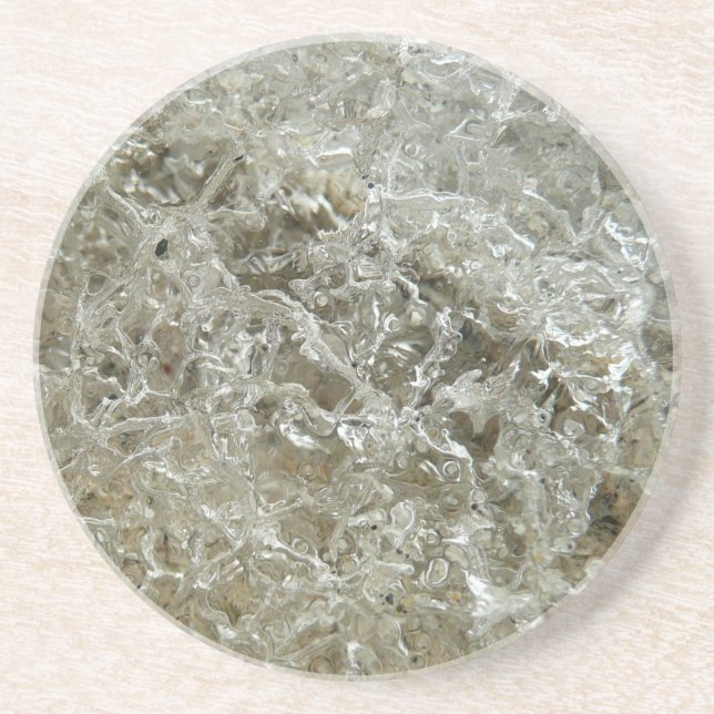 Glacial Ice Abstract Nature Texture Coaster (Front)