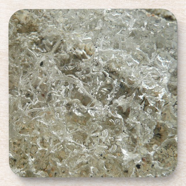 Glacial Ice Abstract Nature Texture Coaster (Front)