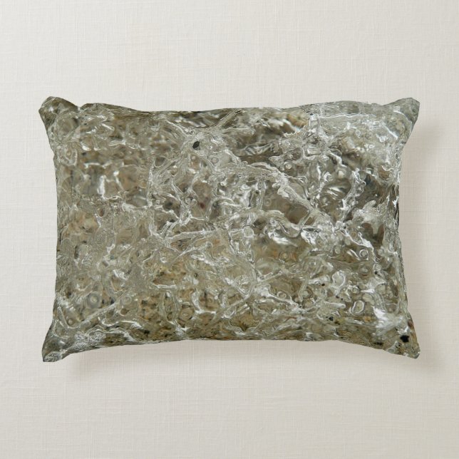 Glacial Ice Abstract Nature Texture Decorative Cushion (Front)