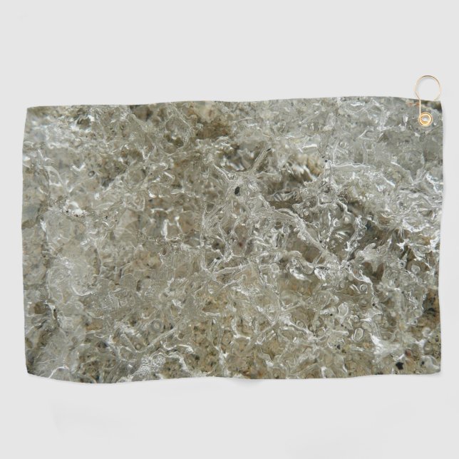 Glacial Ice Abstract Nature Texture Golf Towel (Horizontal)