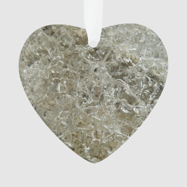 Glacial Ice Abstract Nature Texture Ornament (Front)