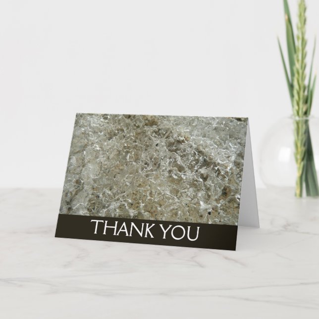 Glacial Ice Abstract Nature Texture Thank You Card (Front)