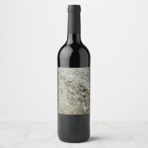 Glacial Ice Abstract Nature Texture Wine Label
