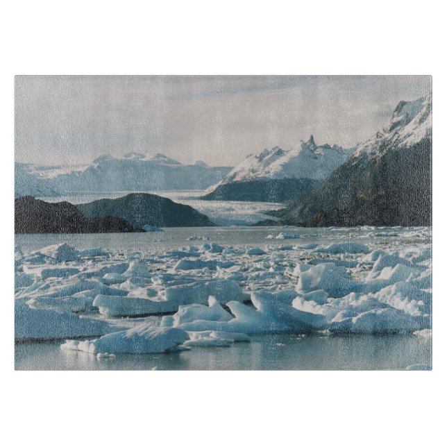 Glacial Icebergs Cutting Board (Front)