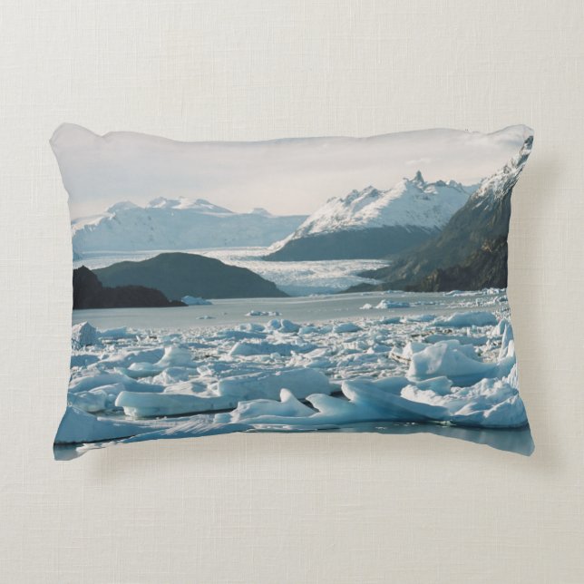 Glacial Icebergs Decorative Cushion (Front)