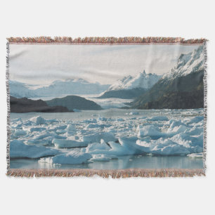 Glacial Icebergs Throw Blanket
