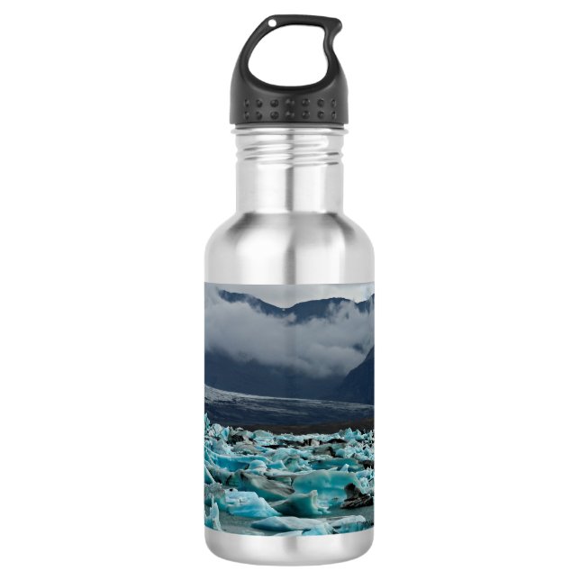 Glacial lake Jokulsarlon - Iceland 532 Ml Water Bottle (Front)