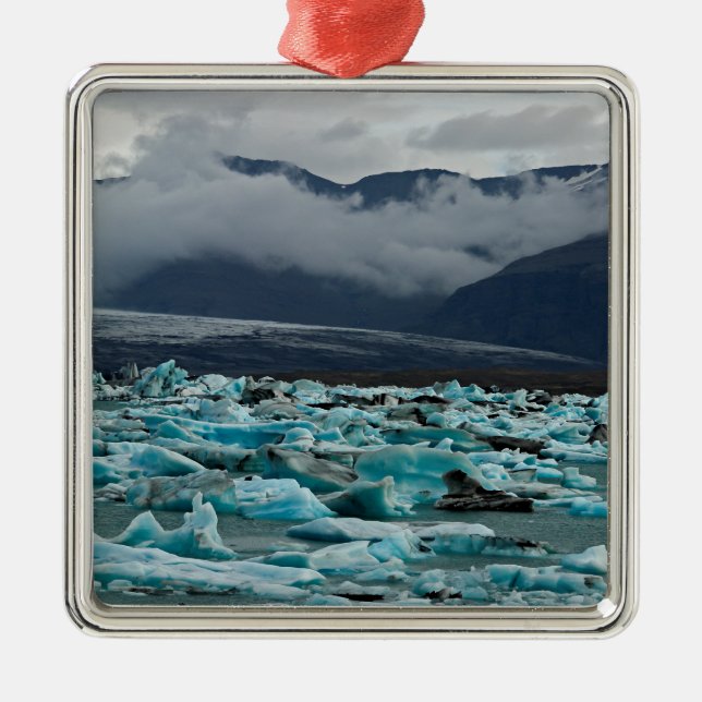 Glacial lake Jokulsarlon - Iceland Metal Ornament (Front)