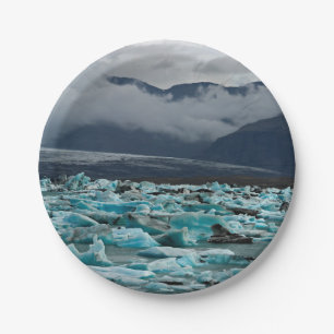 Glacial lake Jokulsarlon - Iceland Paper Plate