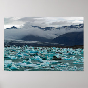 Glacial lake Jokulsarlon - Iceland Poster
