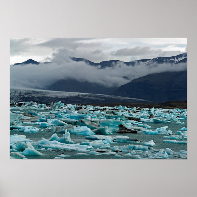 Glacial lake Jokulsarlon - Iceland Poster (Front)
