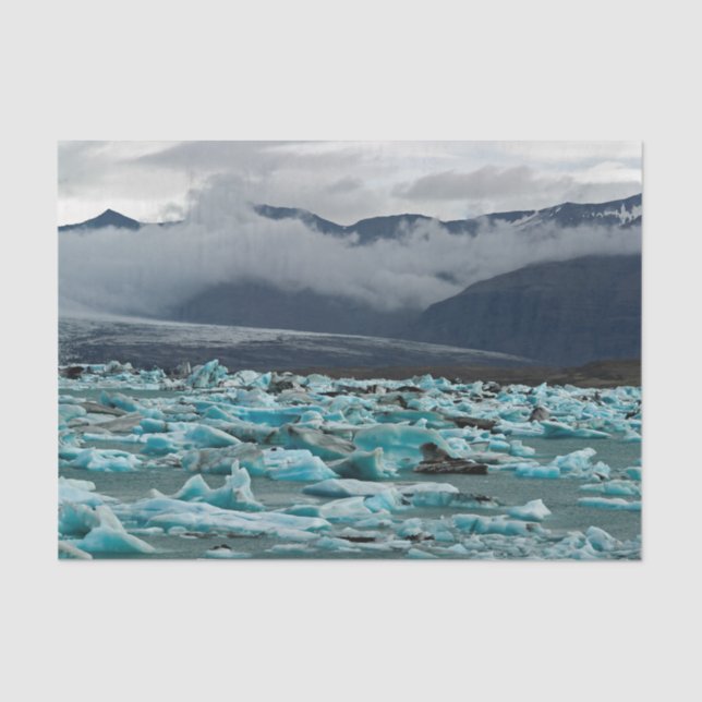 Glacial lake Jokulsarlon - Iceland Tissue Paper (Front)