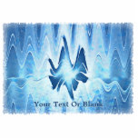 Glacial Lake Photo Sculpture Magnet<br><div class="desc">An out-of-the-ordinary,  simple,  blue and white fractal suggesting a melt water lake in a valley between glacier-covered mountains. Add your own text.</div>