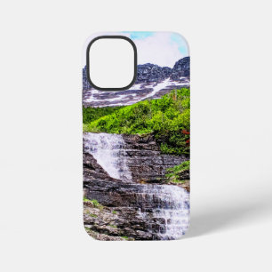 Glacial Melt Waterfalls Rush off Rocky Mountains iPhone 12 Mini Case