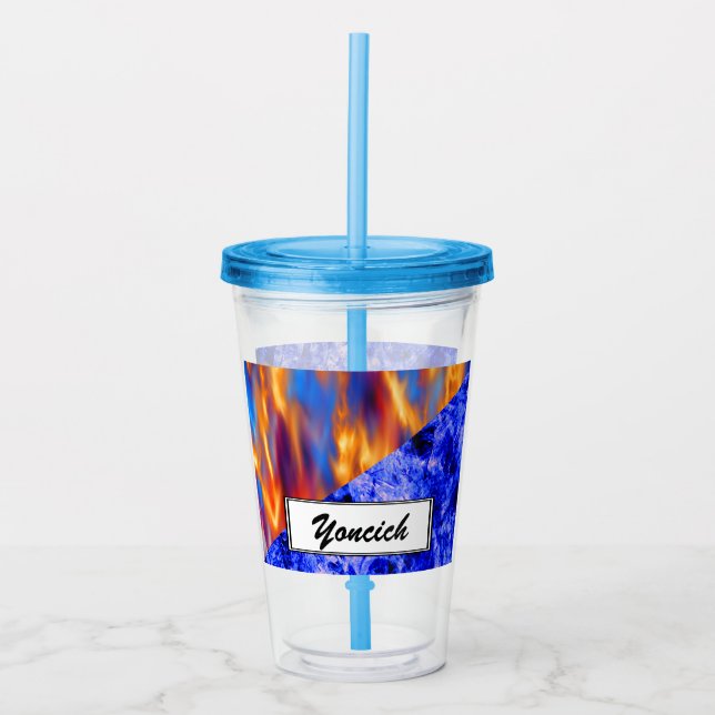 Glaciem et Ignis by Kenneth Yoncich Acrylic Tumbler (Front)