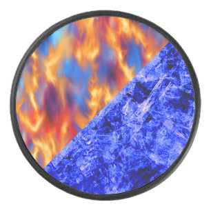 Glaciem et Ignis by Kenneth Yoncich Hockey Puck