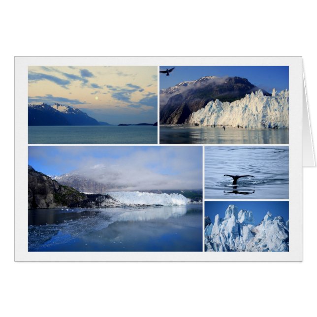 Glacier Bay Alaska Collage Card (Front Horizontal)