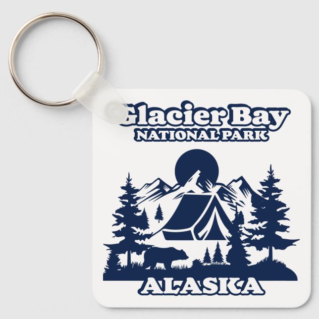 Glacier Bay Alaska Key Ring (Front)