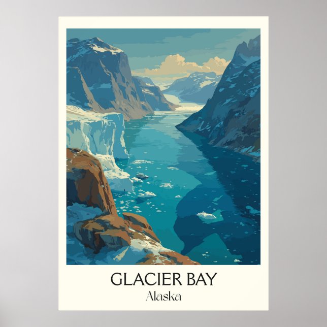 Glacier Bay Alaska National Park Glacier Poster (Front)