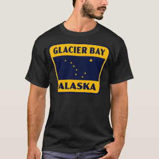 Glacier Bay Alaska Retro Badge Yellow T-Shirt