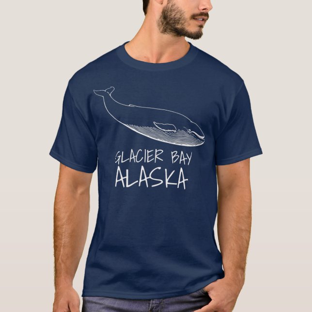 GLACIER BAY ALASKA Whale Watching print T-Shirt (Front)