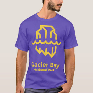 Glacier Bay National Park Alaska Minimalist Retro  T-Shirt