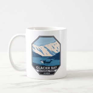 Glacier Bay National Park Alaska Orca Art Vintage Coffee Mug