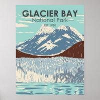 Glacier Bay National Park Alaska Vintage