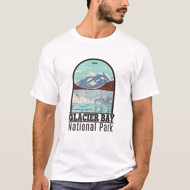 Glacier Bay National Park Alaska Vintage T-Shirt (Front)