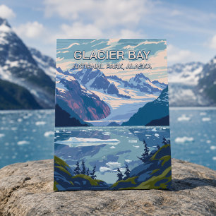 Glacier Bay National Park Alaska Vintage Travel Postcard