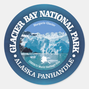Glacier Bay National Park (colour) Classic Round Sticker
