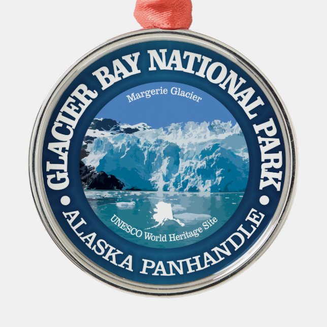 Glacier Bay National Park (colour) Metal Ornament (Front)