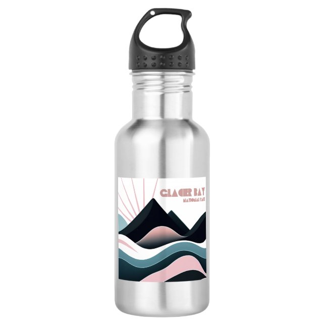 Glacier Bay National Park Coloured Hills 532 Ml Water Bottle (Front)