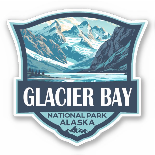 Glacier Bay National Park Illustration Retro (Front)
