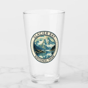 Glacier Bay National Park Illustration Travel Art Glass