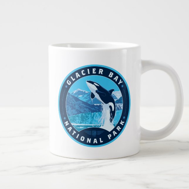 Glacier Bay National Park Large Coffee Mug (Right)