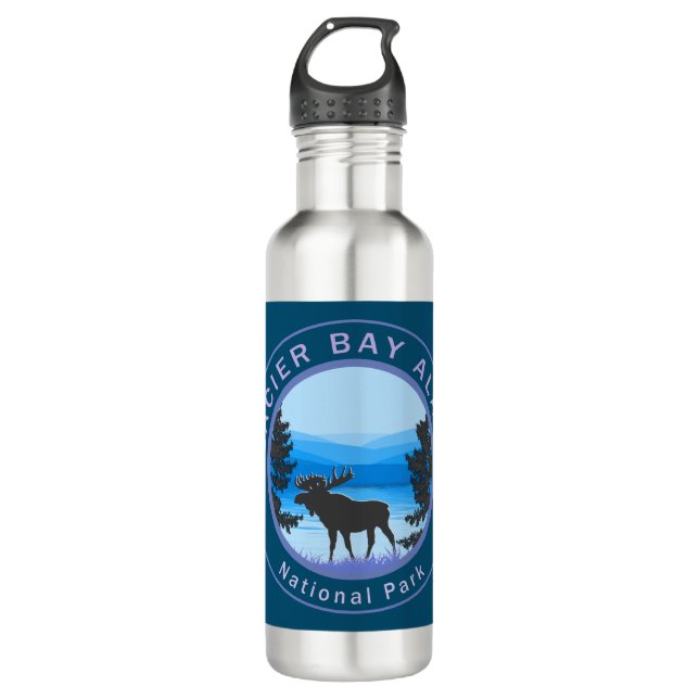 Glacier Bay National Park Moose 710 Ml Water Bottle (Front)