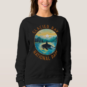 Glacier Bay National Park Orca Distressed Circle Sweatshirt