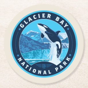 Glacier Bay National Park Round Paper Coaster