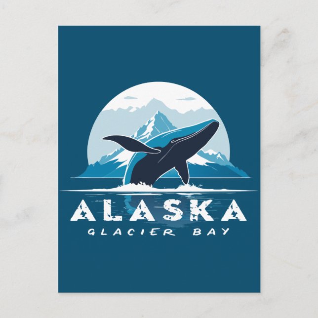 Glacier Bay Whale - Alaska Postcard (Front)