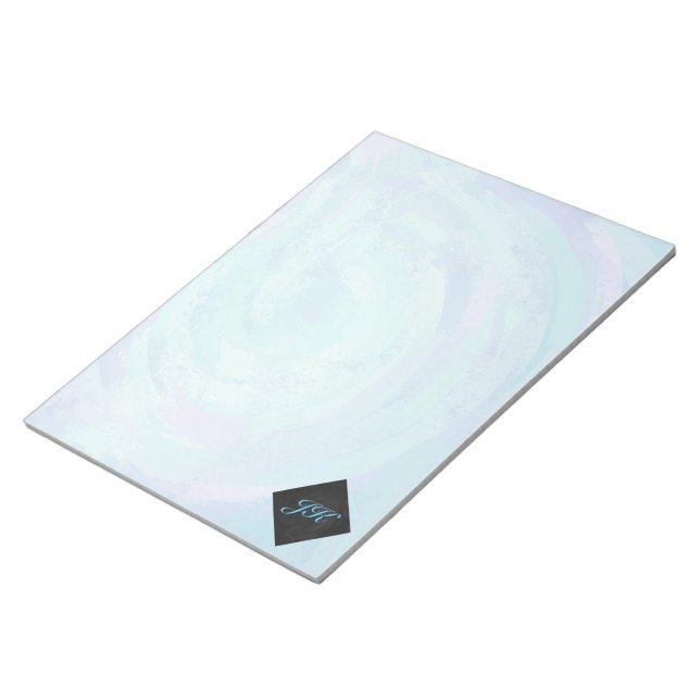 Glacier Blue Monogram Notepad (Angled)