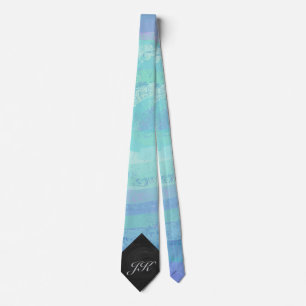 Glacier Blue Monogram Tie
