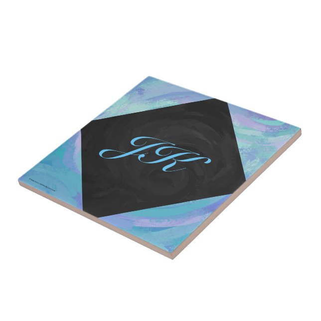 Glacier Blue Monogram Tile (Side)